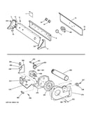 Backsplash, blower & motor assembly