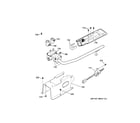 GE DISR333FGEWW gas valve & burner assembly diagram