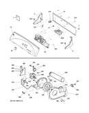 Backsplash, blower & drive assembly