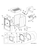 Cabinet, front panel & door