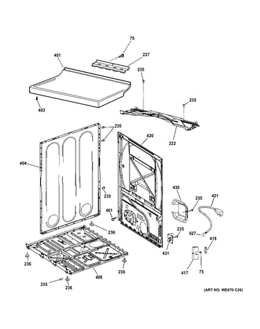 Cabinet & top panel