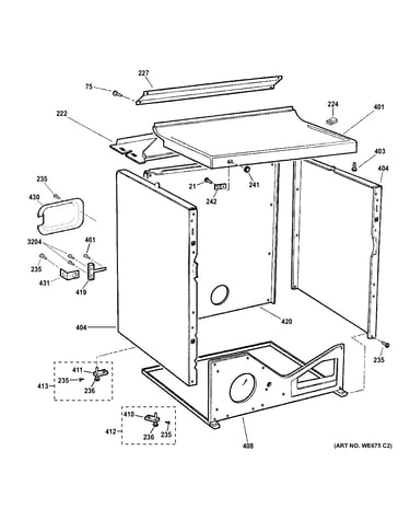 Cabinet & top panel