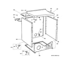 GE DMCD330GJ2WC cabinet & top panel diagram