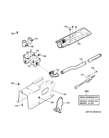 Gas valve & burner assembly