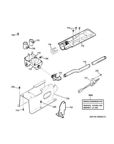 Gas valve & burner assembly