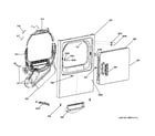 GE DNCD450GGDWC front panel & door diagram