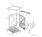 GE DNCD450GGDWC cabinet & top panel diagram