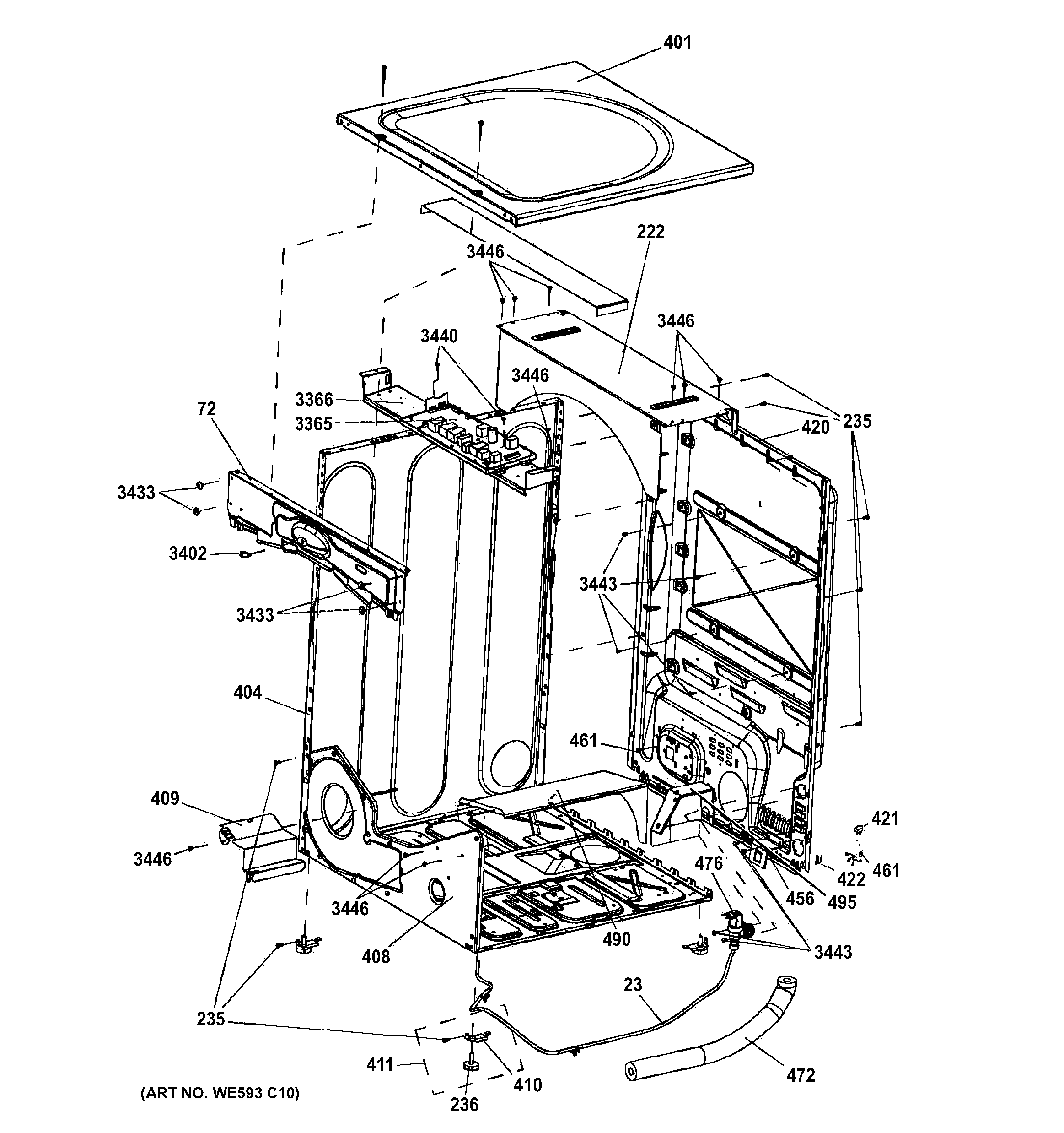 Cabinet & top panel