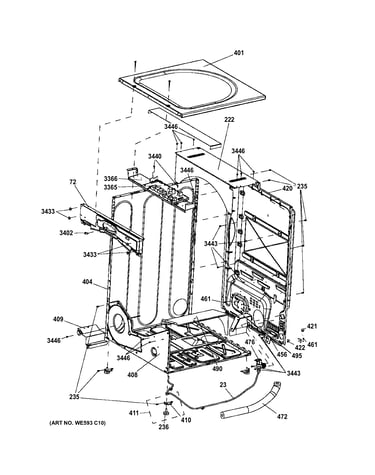 Cabinet & top panel