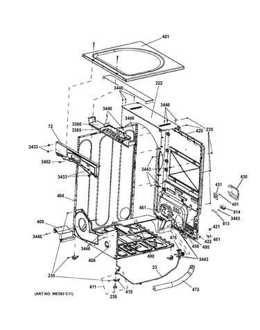 Cabinet & top panel