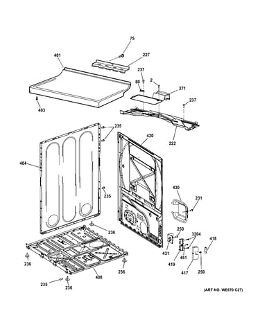 Cabinet & top panel