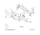 GE GTAN5550D1WW controls & backsplash diagram