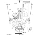 GE GTAN5550D1WW suspension, pump & drive components diagram