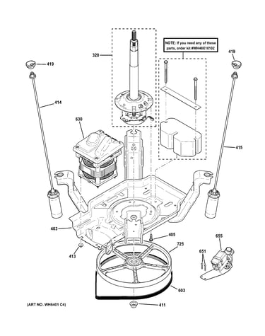 Suspension, pump & drive components