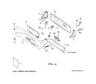 GE GTWN5850D0WW controls & backsplash diagram