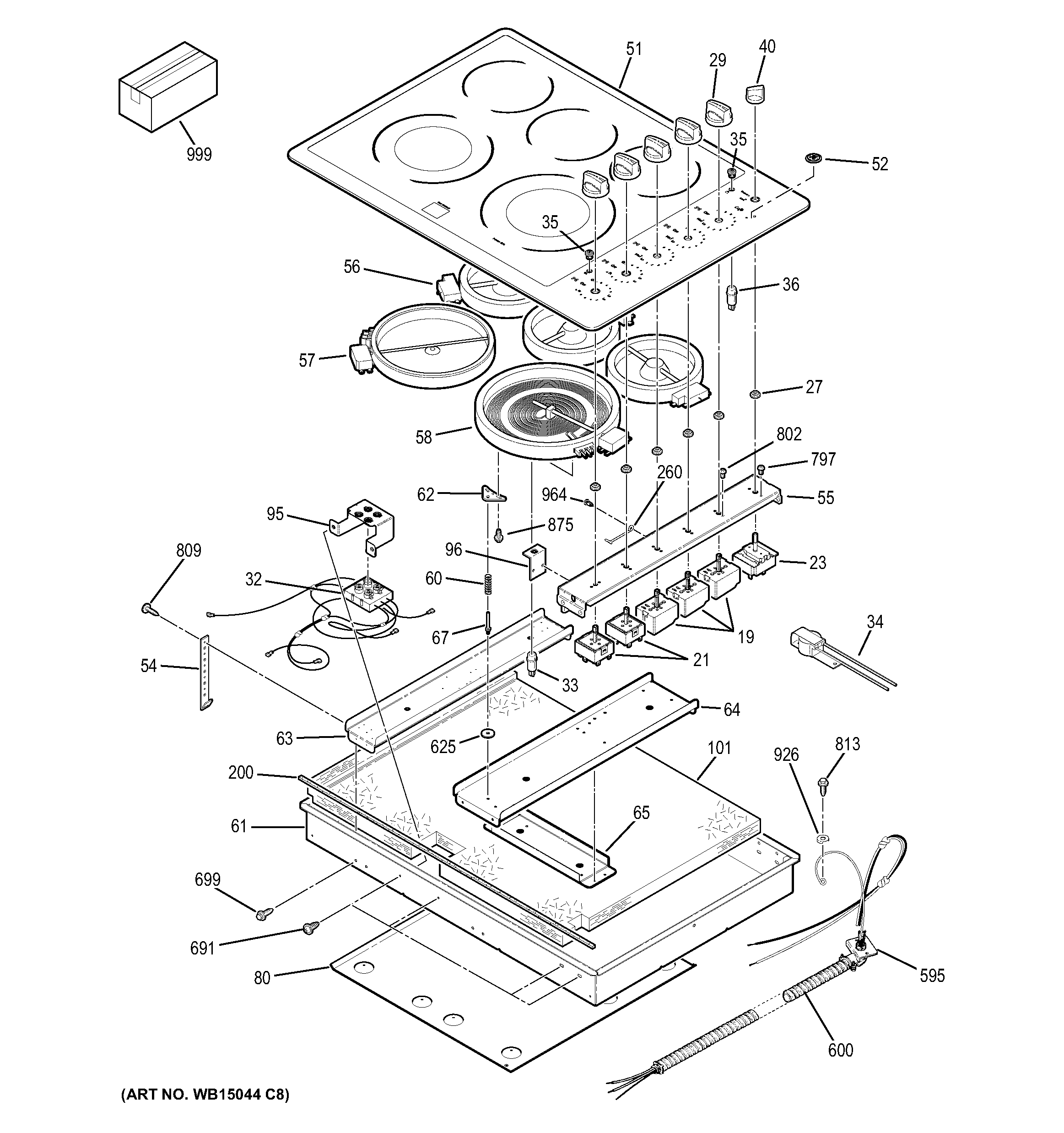 CONTROL PANEL & COOKTOP