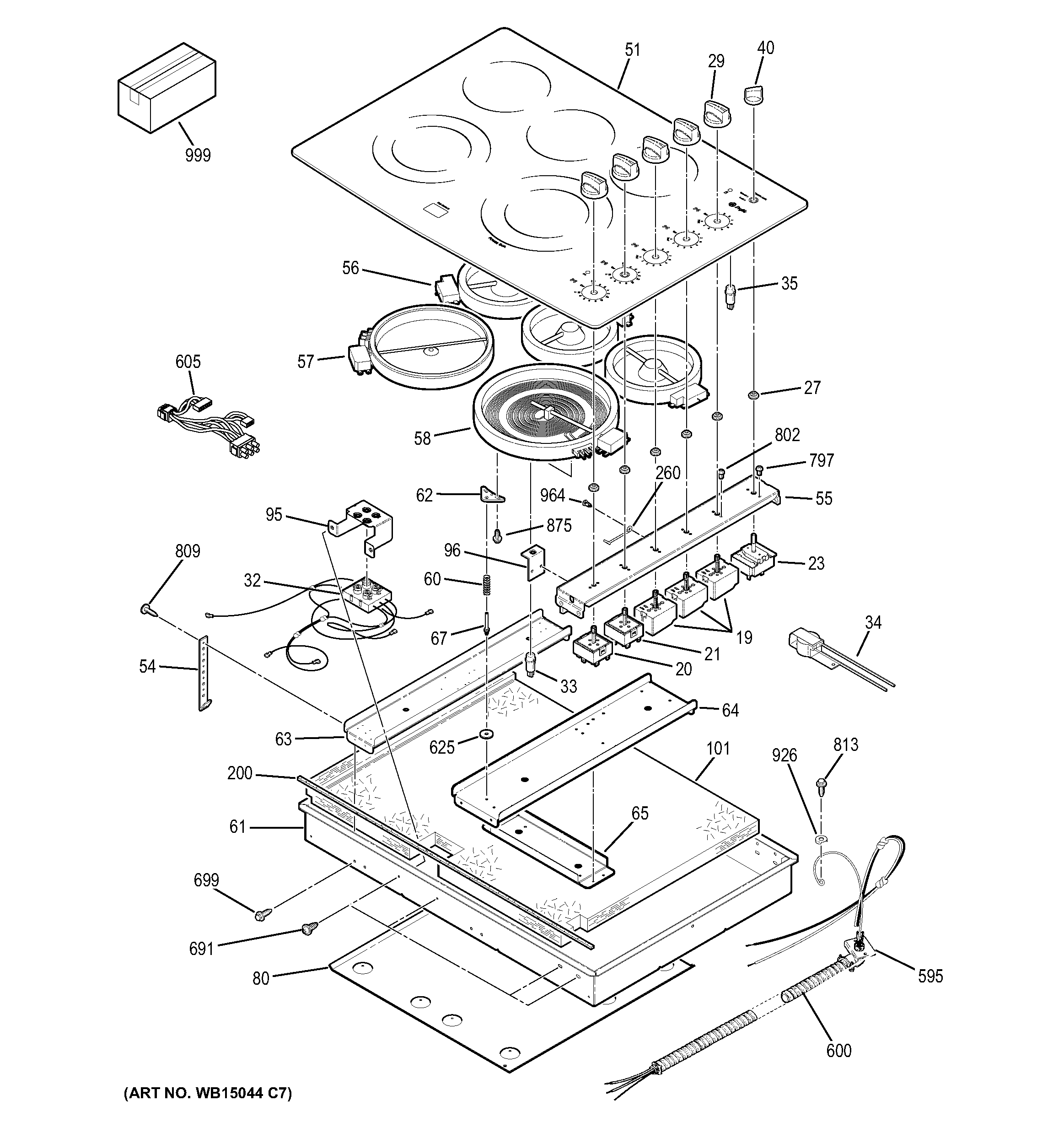 CONTROL PANEL & COOKTOP