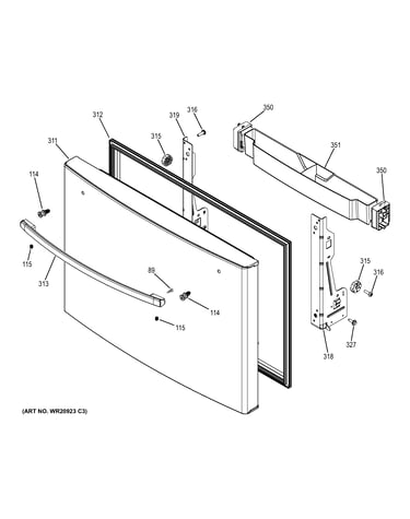 Freezer door