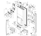 GE GFE29HMECES dispenser door diagram