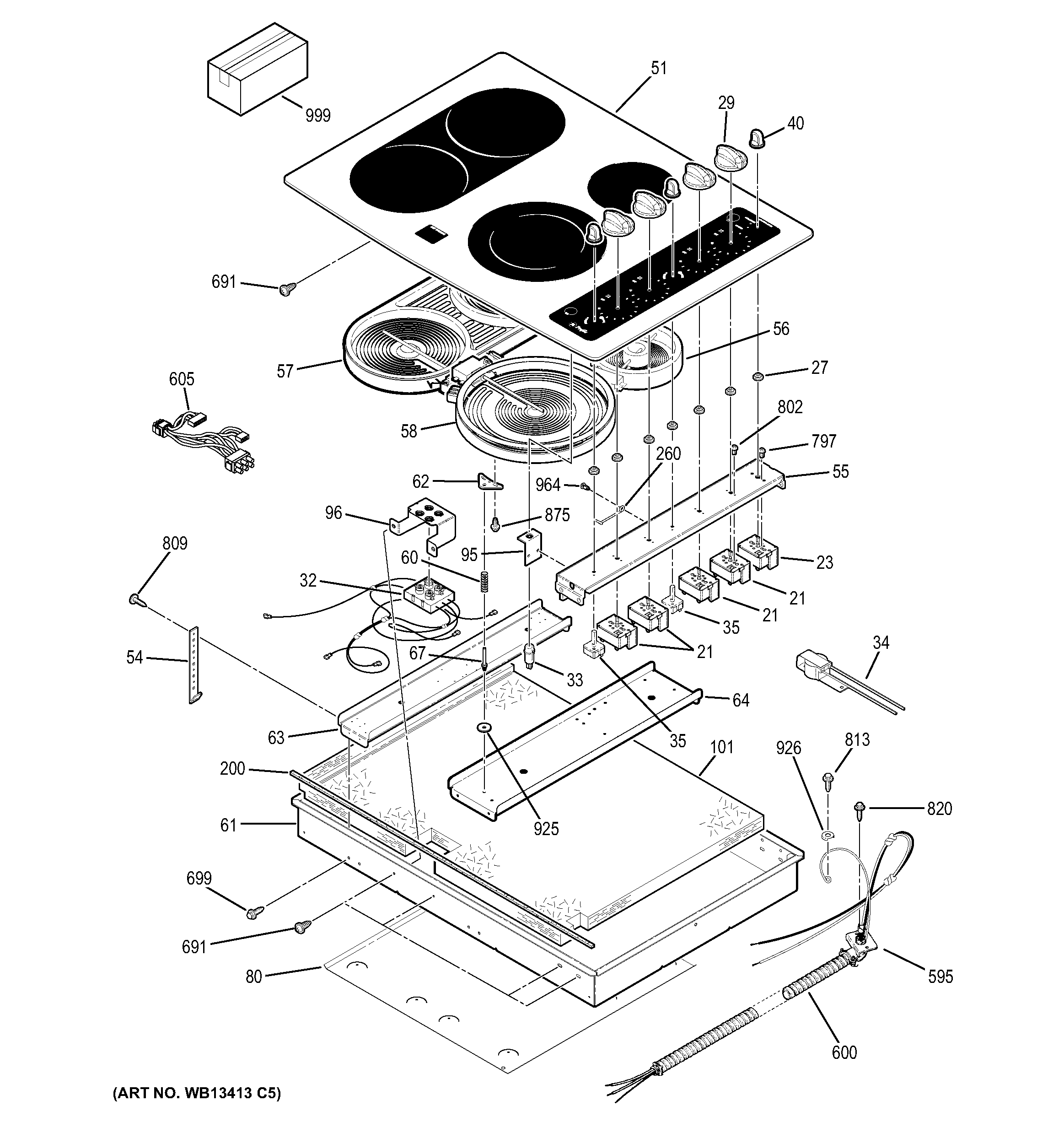 Control panel & cooktop