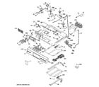 GE CGS975SED4SS control panel, gas & burner parts diagram