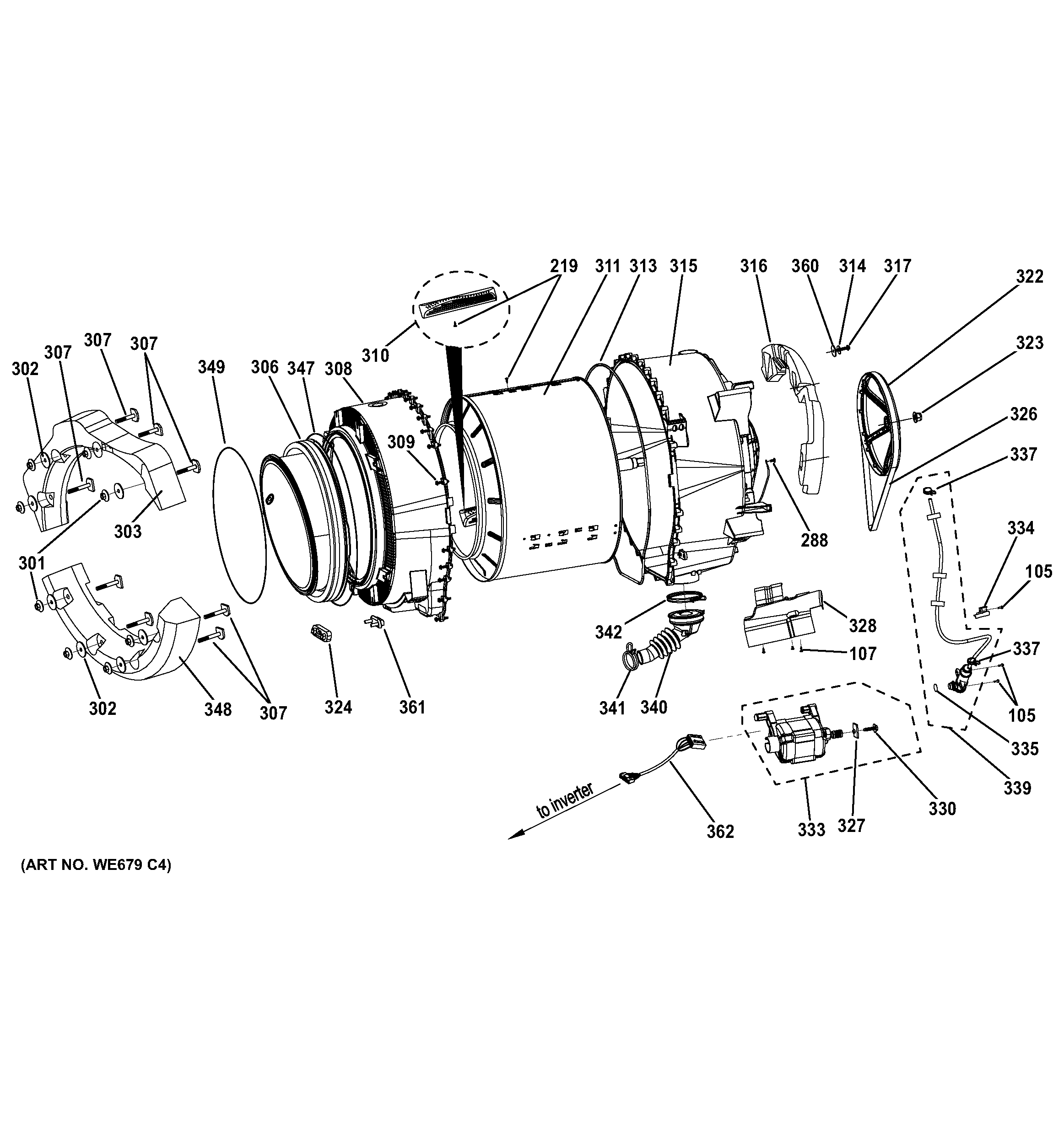 Tub & motor