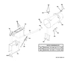 GE GFDS260GF0WW gas valve & burner assembly diagram