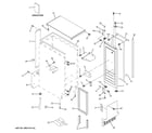 GE ZDIS150ZSSE cabinet, liner & door parts diagram