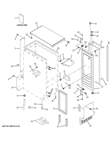 Cabinet, liner & door parts