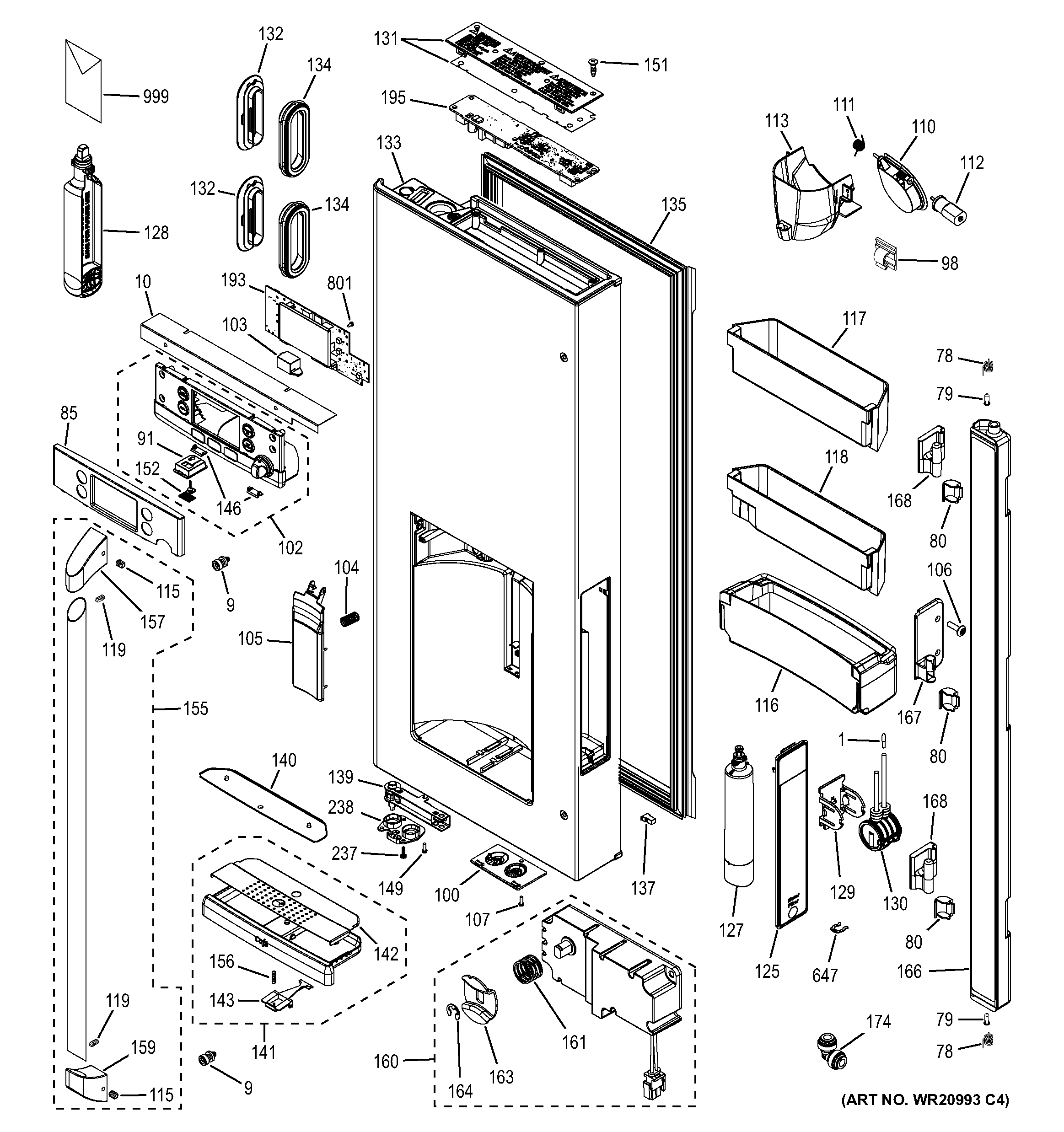 Dispenser door