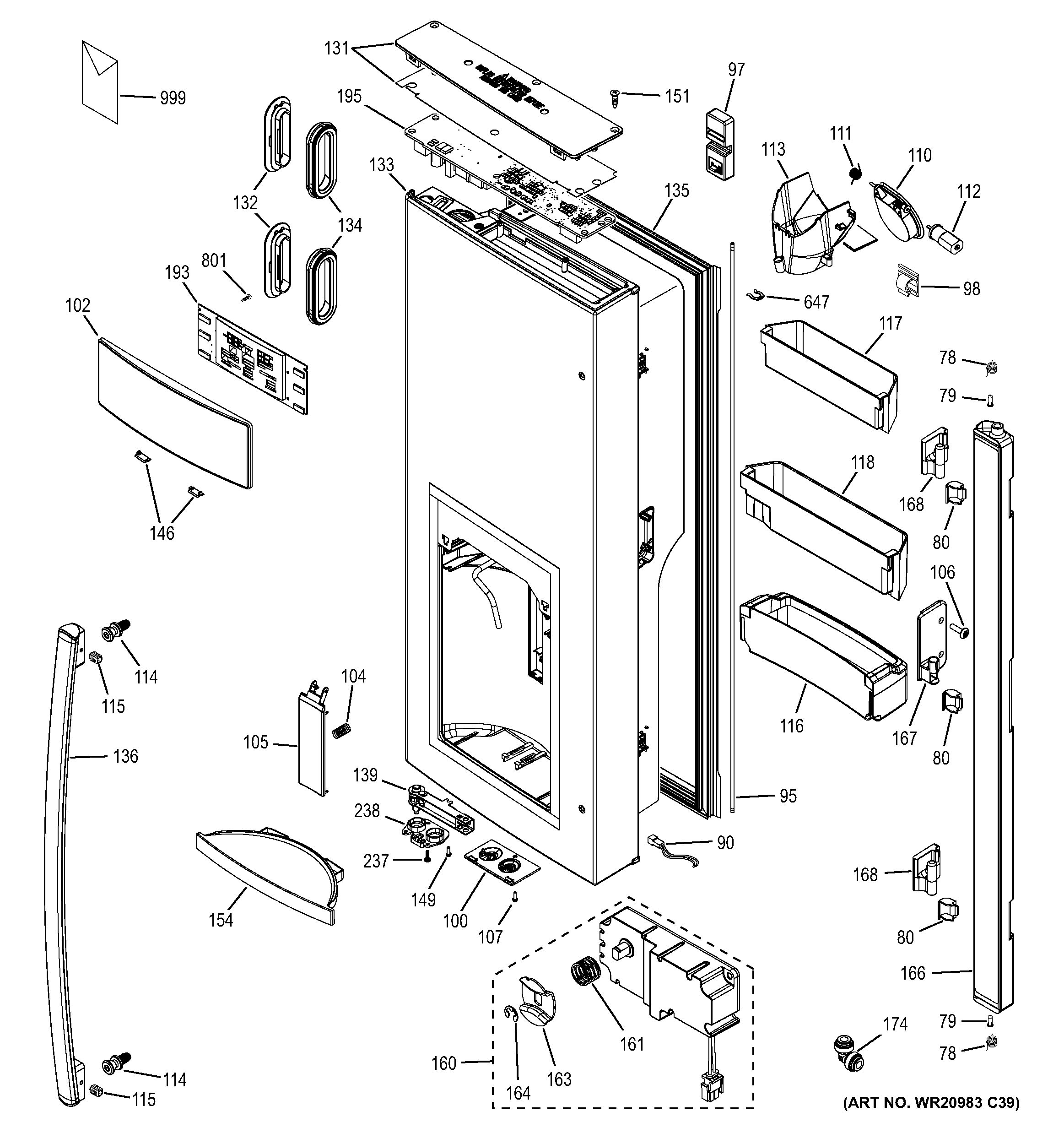 Dispenser door