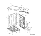 Hotpoint HTDX100ED4WW cabinet & top panel diagram