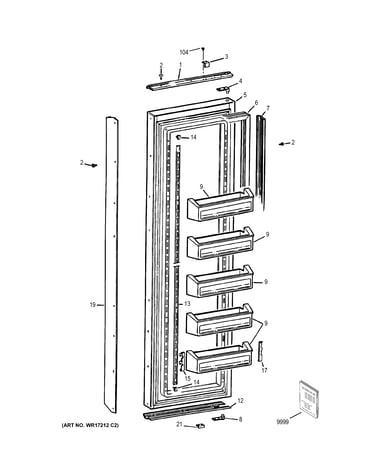 Freezer door