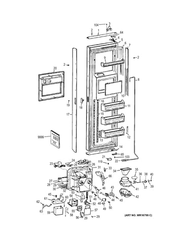Freezer door