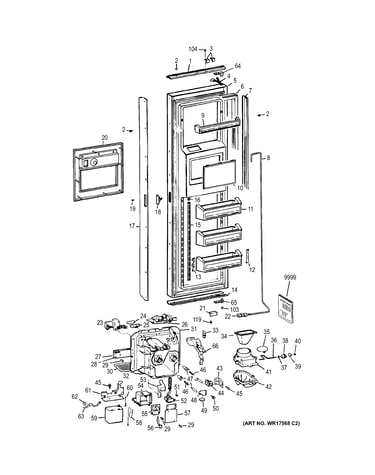Freezer door