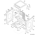 GE GFDS260GF1WW cabinet & top panel diagram