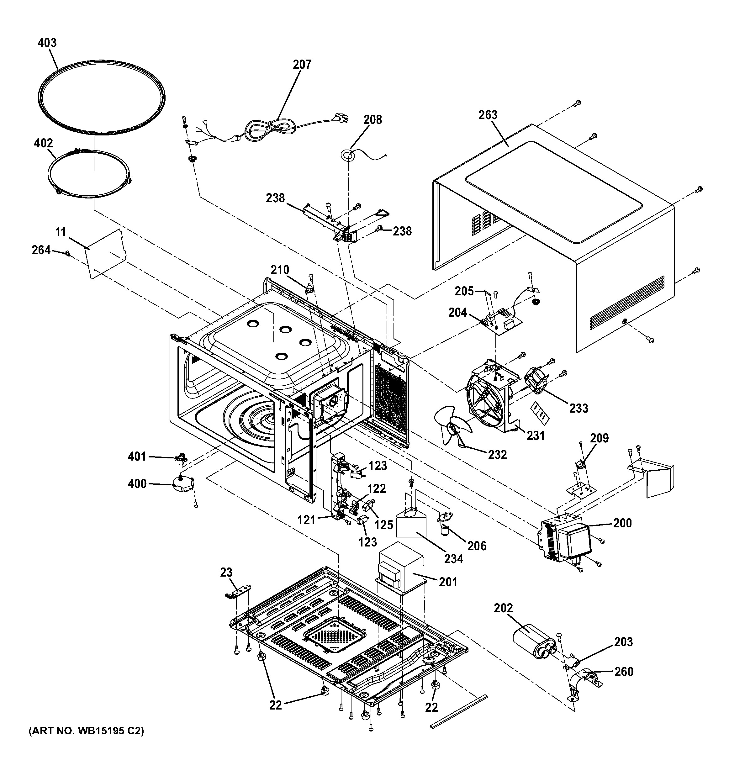 Oven cavity parts