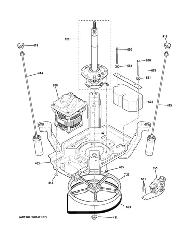 Suspension, pump & drive components