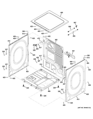 Cabinet & top panel