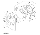 GE GHDS365GF1MC front panel & door diagram