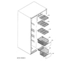 GE GCE21XGYAFNB freezer shelves diagram