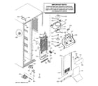 GE GCE21XGYBFNB freezer section diagram