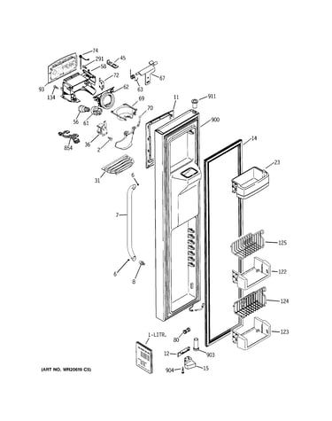Freezer door