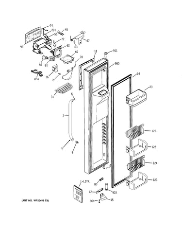 Freezer door