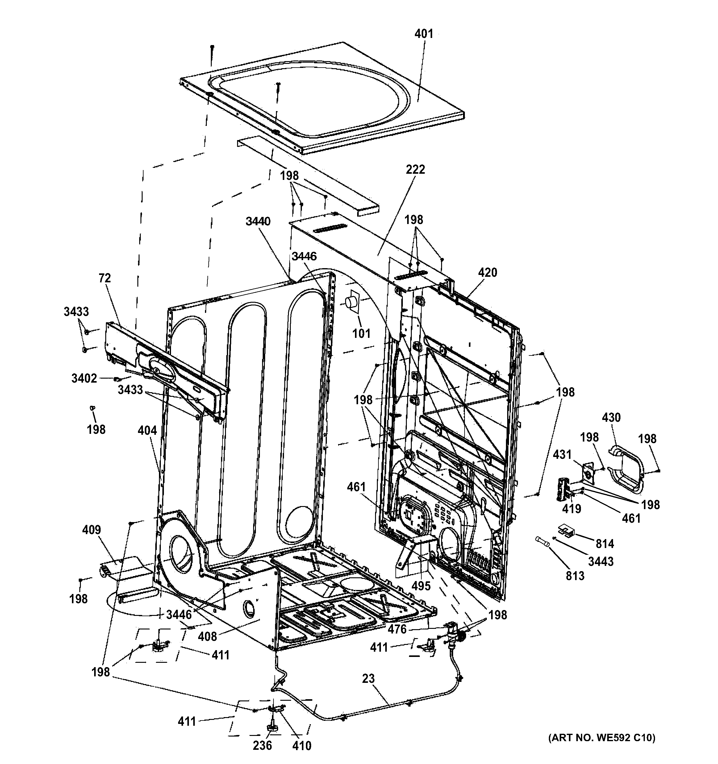 Cabinet & top panel