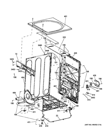 Cabinet & top panel