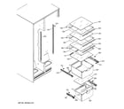 GE GSS20ESHBSS fresh food shelves diagram