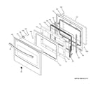 GE PT9550SF2SS upper door diagram