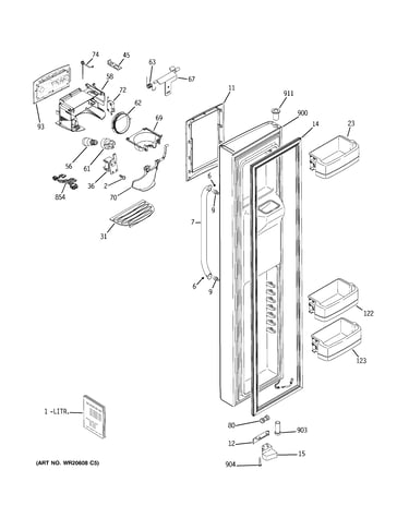 Freezer door