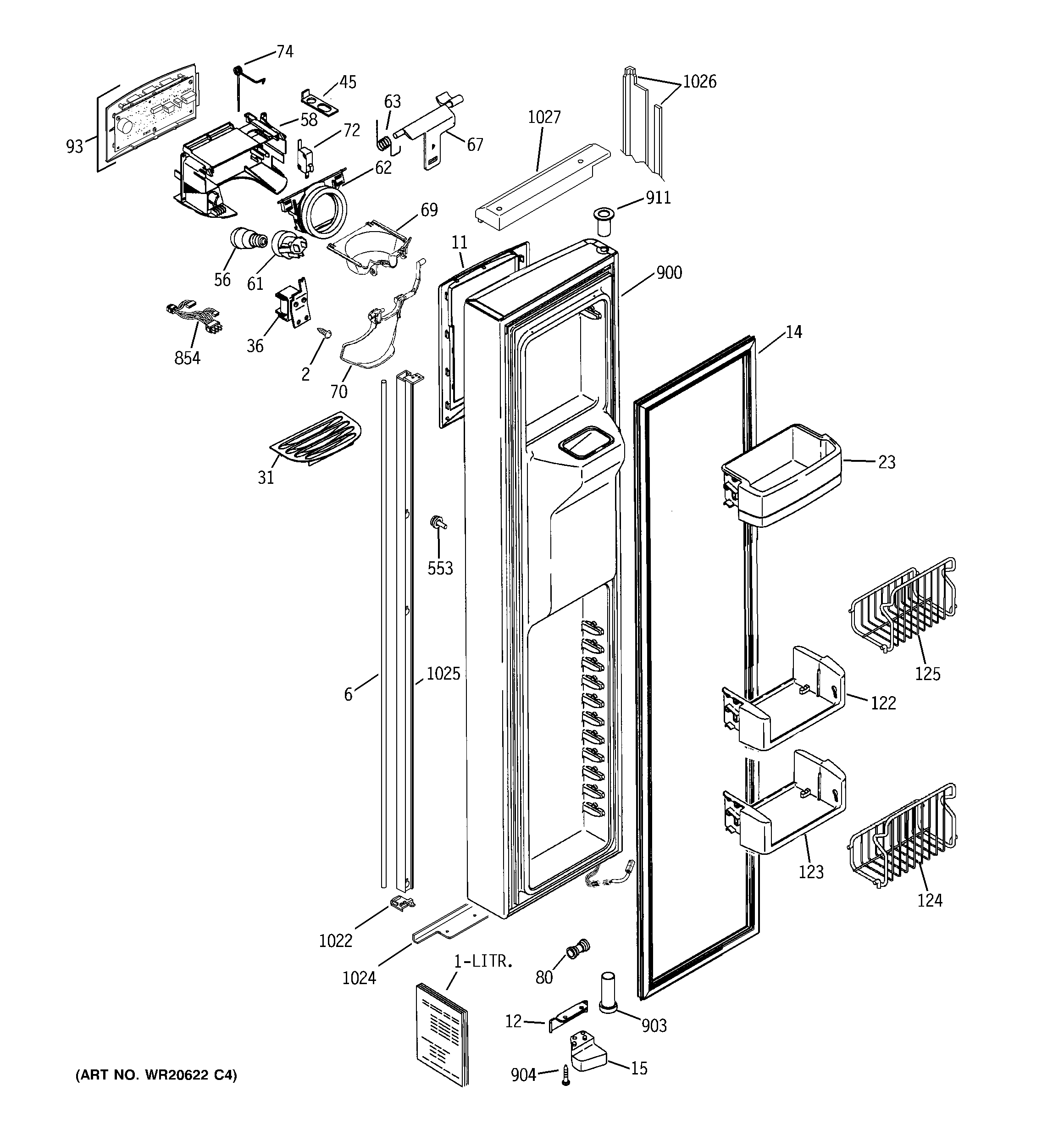 Freezer door